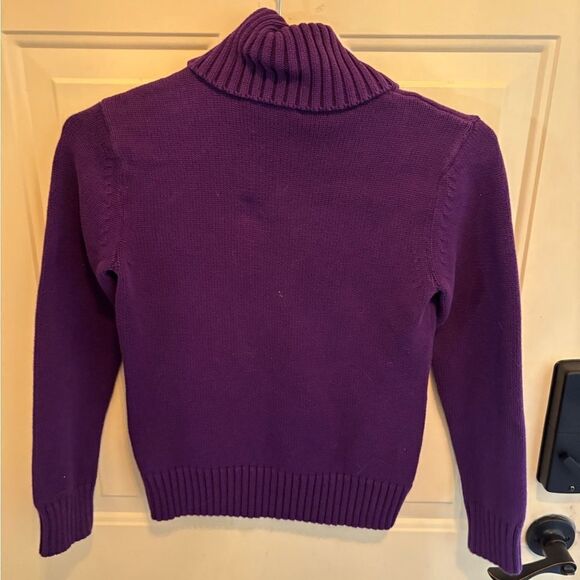 Ralph Lauren Purple Turtleneck Sweater with Button Detail size S - Picture 4 of 6
